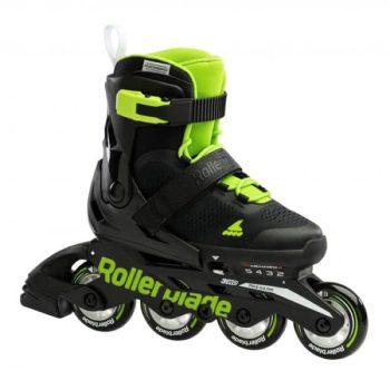 Детские ролики Rollerblade Microblade BLACK/GREEN 2022