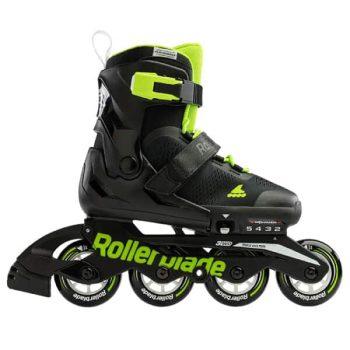Детские ролики Rollerblade Microblade BLACK/GREEN 2022