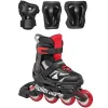Детские ролики Rollerblade Microblade Combo Black-Red Детские ролики Rollerblade Microblade Combo Black-Red