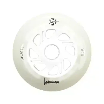 Светящиеся колеса для роликов FR Skates Luminous White\Green Glow 125 mm (6шт)