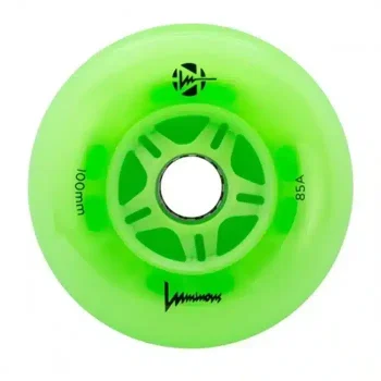 Светящиеся колеса для роликов FR Skates Luminous Green Apple 100 mm (6шт)