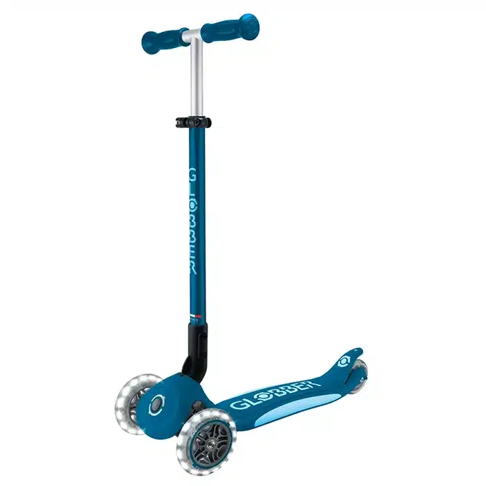 Дитячий триколісний самокат Globber Elite Lights Deep Blue Дитячий триколісний самокат Globber Elite Lights Deep Blue