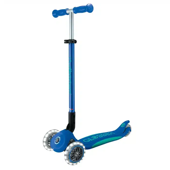 Детский трехколесный самокат Globber Elite Lights Navy Blue Детский трехколесный самокат Globber Elite Lights Navy Blue