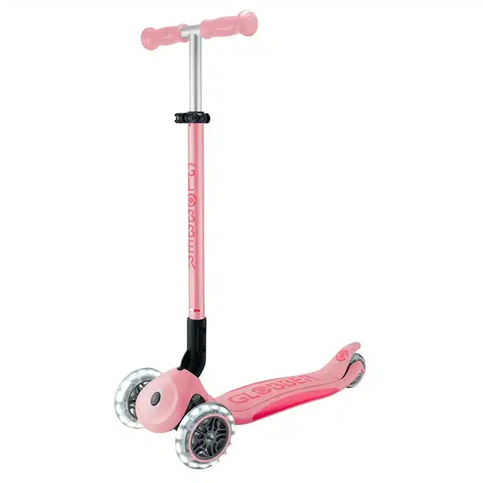 Дитячий триколісний самокат Globber Elite Lights Pastel Pink Дитячий триколісний самокат Globber Elite Lights Pastel Pink