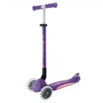 Дитячий триколісний самокат Globber Elite Lights Purple Дитячий триколісний самокат Globber Elite Lights Purple