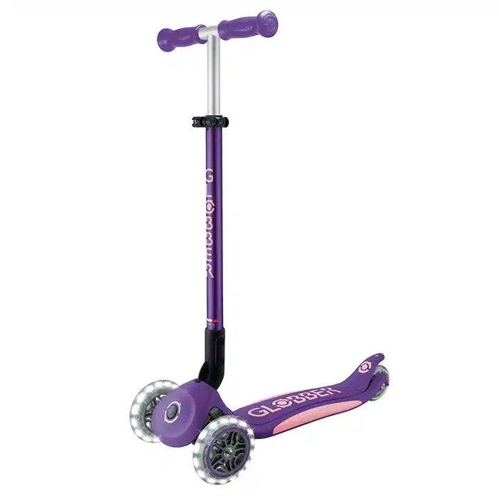Дитячий триколісний самокат Globber Elite Lights Purple Дитячий триколісний самокат Globber Elite Lights Purple