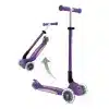 Детский трехколесный самокат Globber Elite Lights Purple