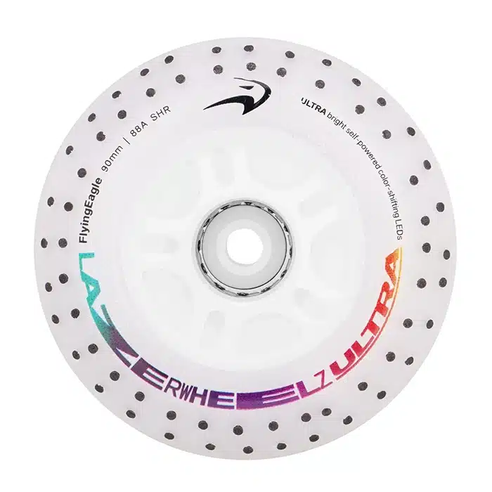 Светящиеся колеса для роликов Flying Eagle Lazerweels Ultra Spark Color-Shifting 90мм Светящиеся колеса для роликов Flying Eagle Lazerweels Ultra Spark Color-Shifting 90мм